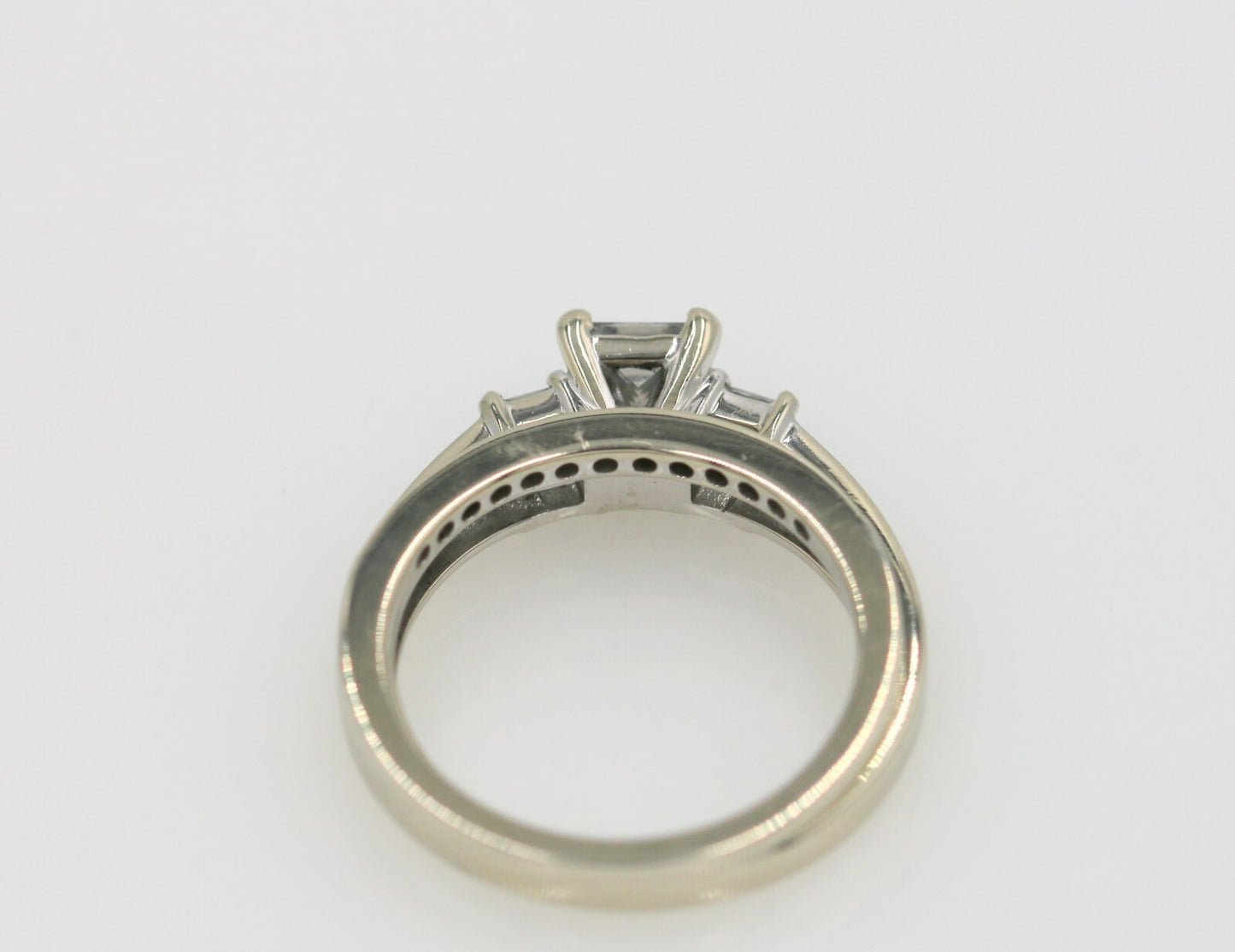 0.74ct Square Modified Brilliant Diamond Engagement Ring — GIA Certified, 14k White Gold