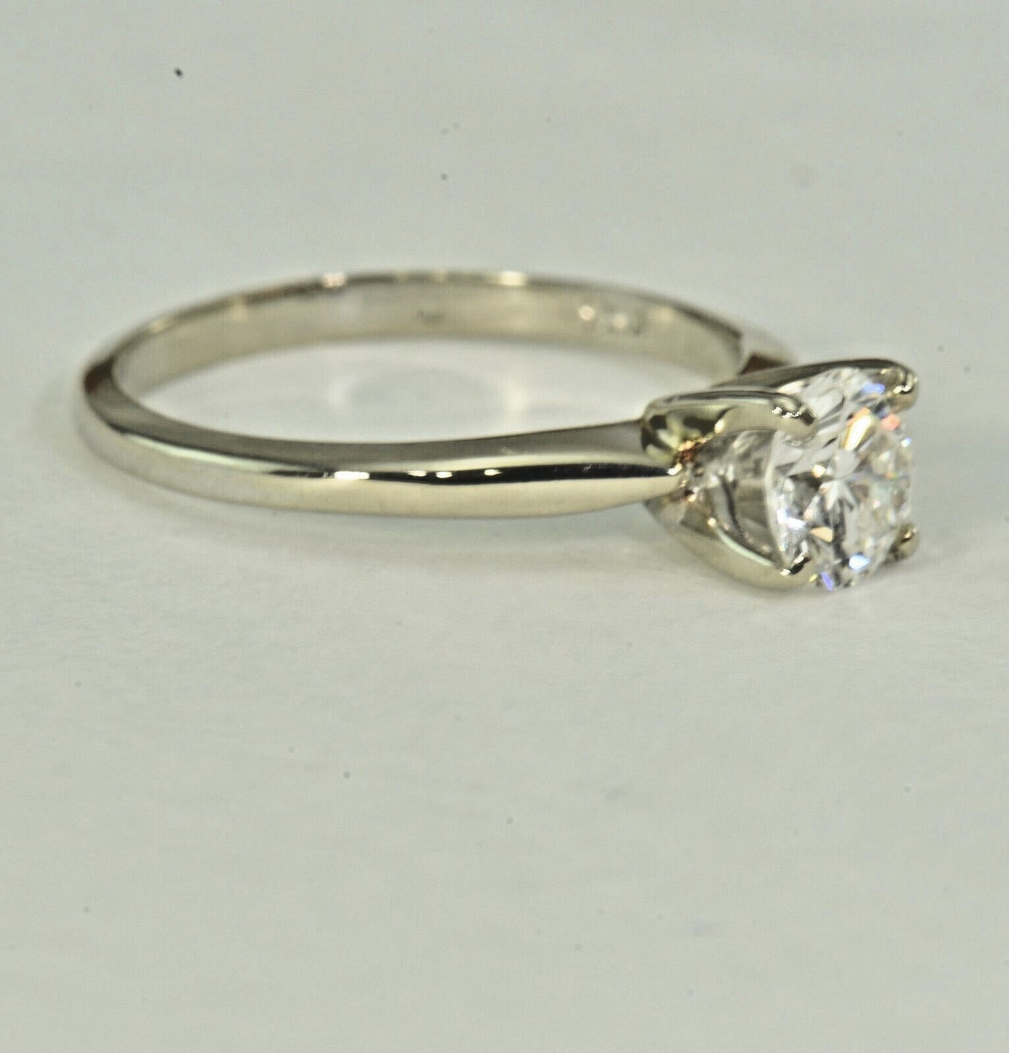0.77ct Round Brilliant Diamond Solitaire Ring — GIA Certified, 14k White Gold