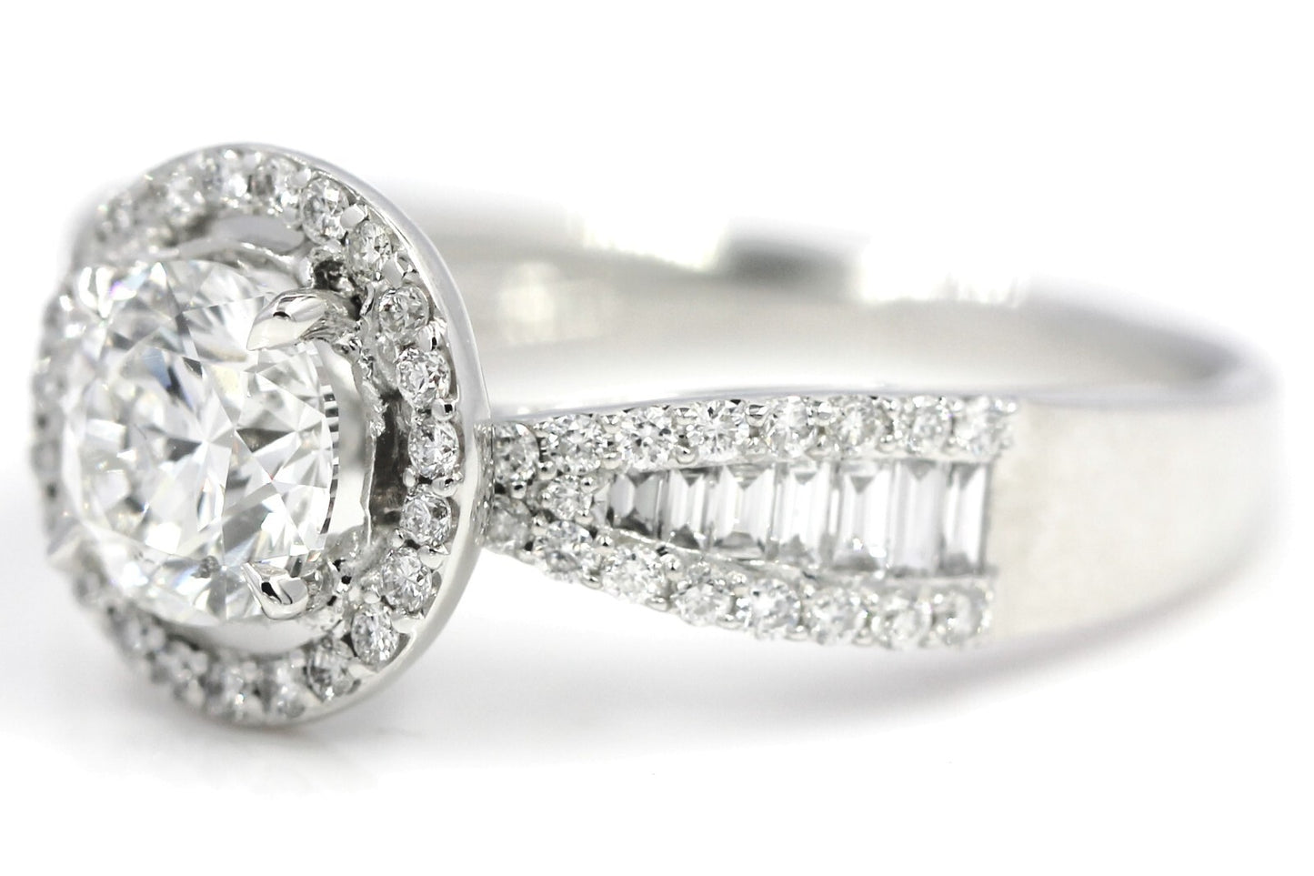 1.05ct Round Brilliant Diamond Engagement Ring — GIA Certified, 14k White Gold