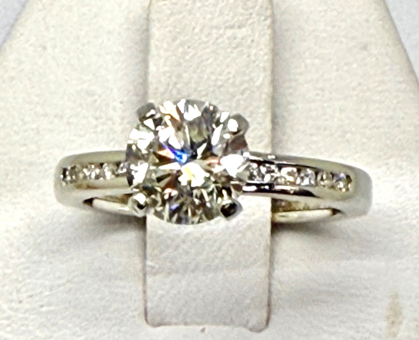 1.59ct Round Brilliant Diamond Ring with Accents — GIA Certified, Platinum