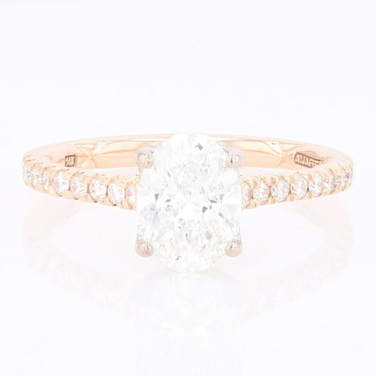 1.29ct Oval Brilliant Diamond Solitaire Engagement Ring — GIA Certified, 14k Rose Gold