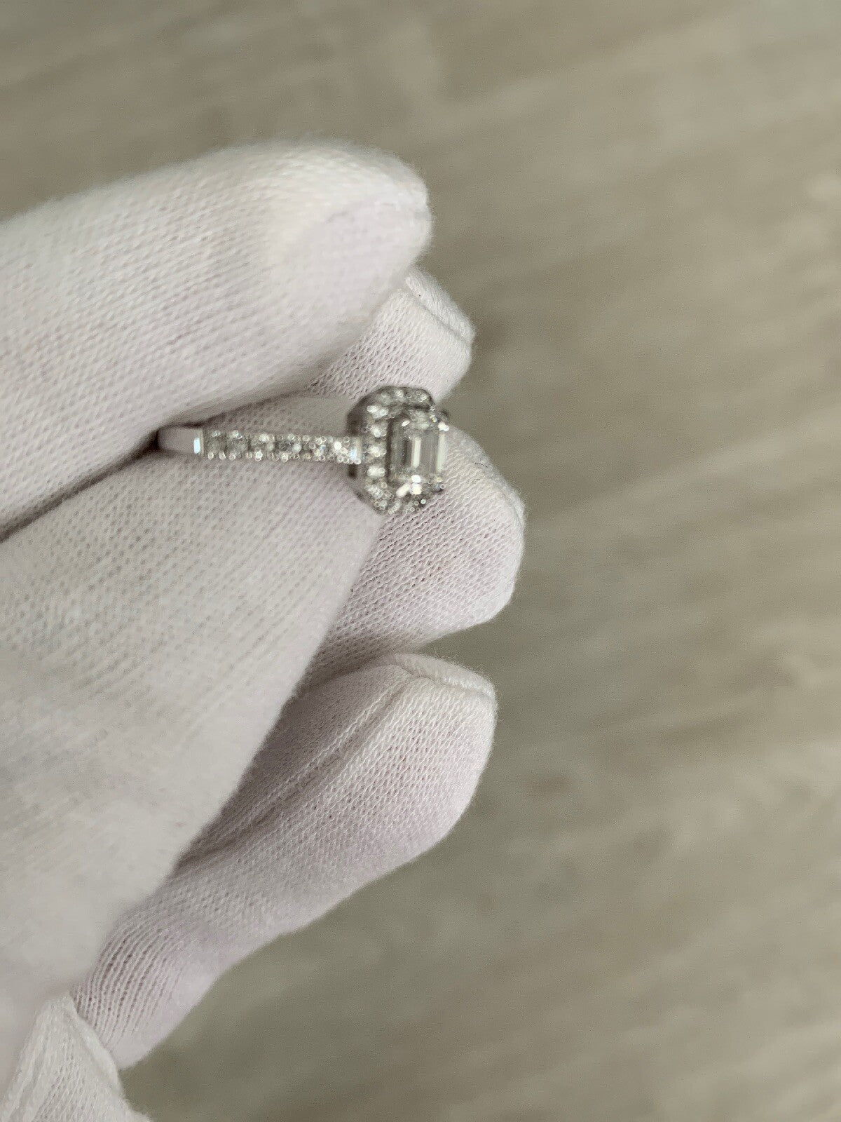 0.62ct Emerald Cut Diamond Engagement Ring — GIA Certified, Platinum