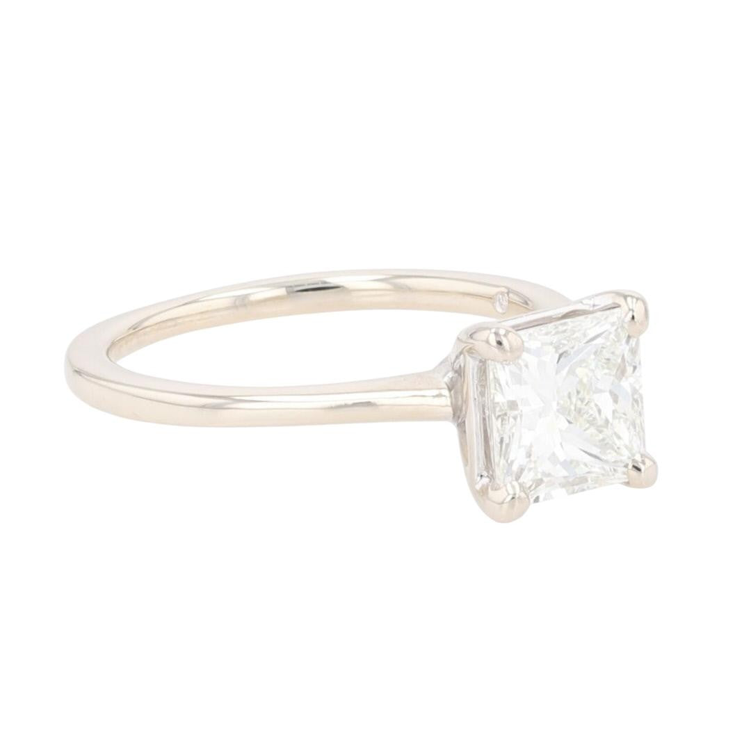 1.54ct Princess Diamond Solitaire Engagement Ring — GIA Certified, 14k White Gold