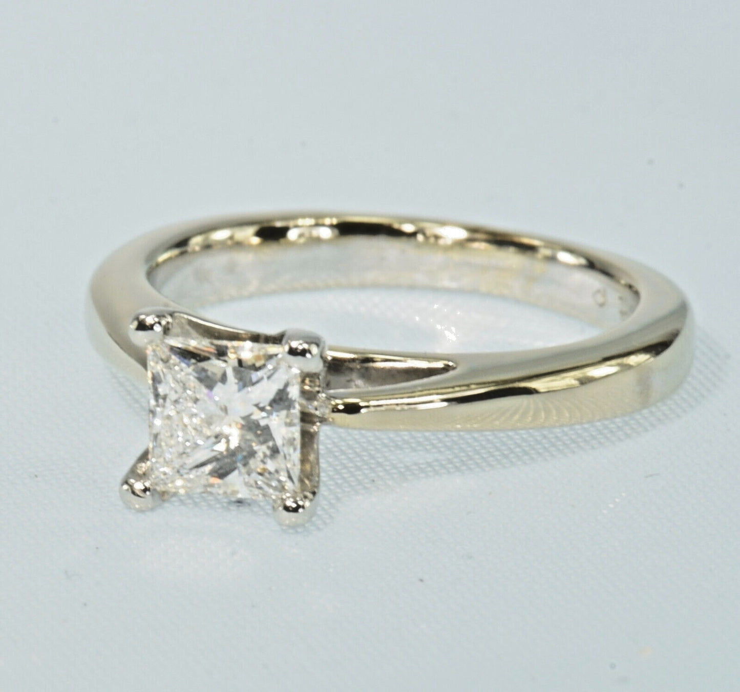 0.60ct Square Modified Brilliant Diamond Solitaire Ring — GIA Certified, Platinum & 18k Gold