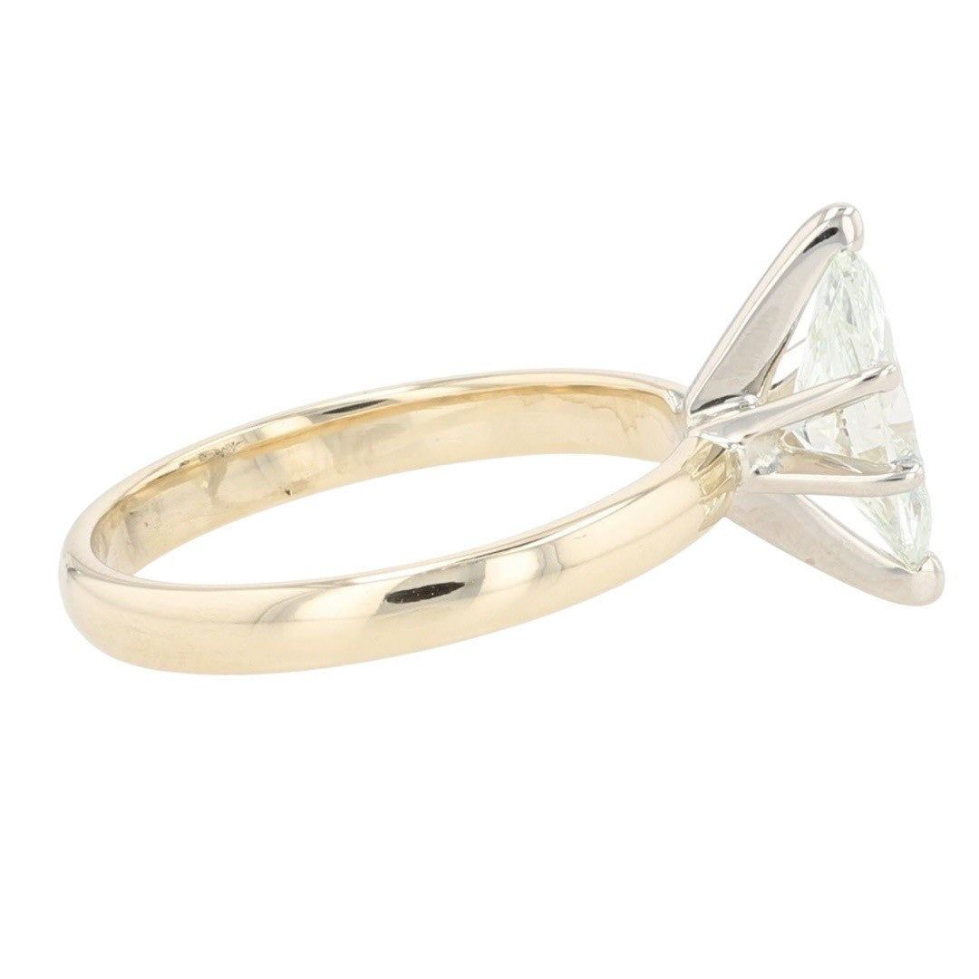 0.90ct Marquise Brilliant Diamond Solitaire Ring — GIA Certified, 14k Yellow Gold