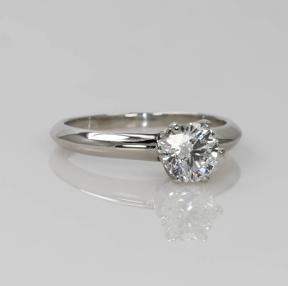 0.77ct Round Brilliant Diamond Solitaire Ring — GIA Certified, Platinum