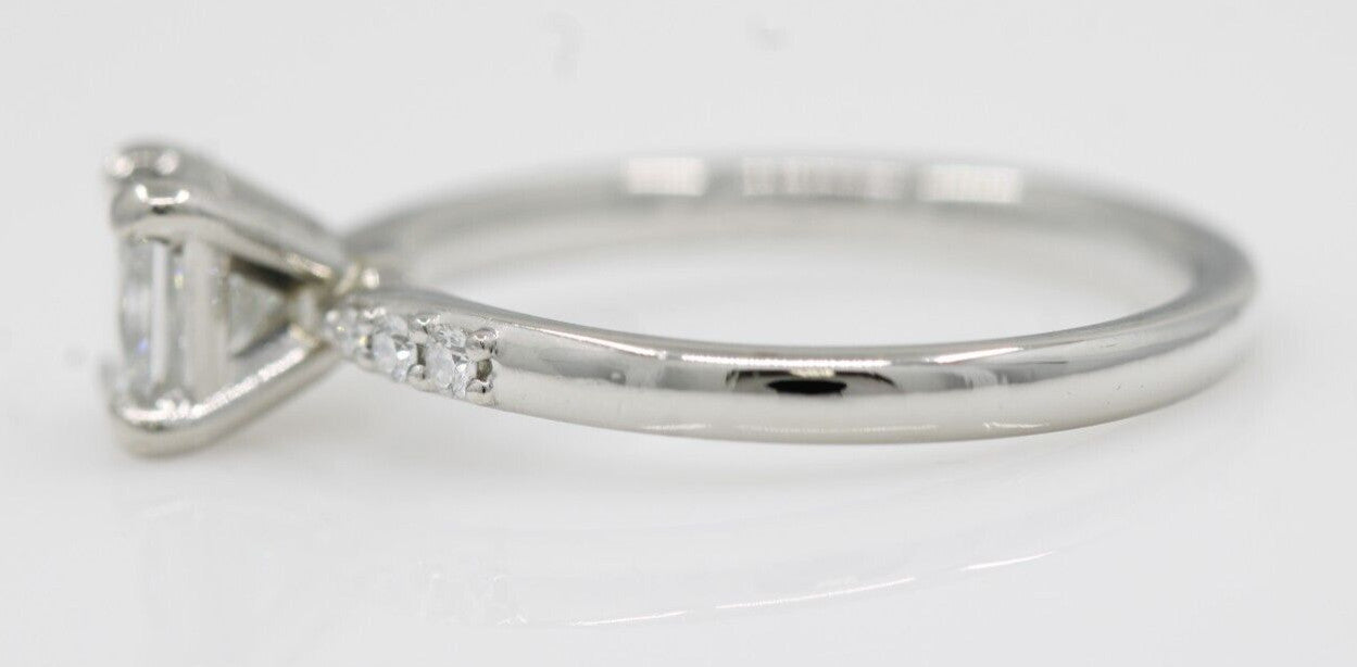 0.71ct Square Modified Brilliant Diamond Engagement Ring — GIA Certified, Platinum