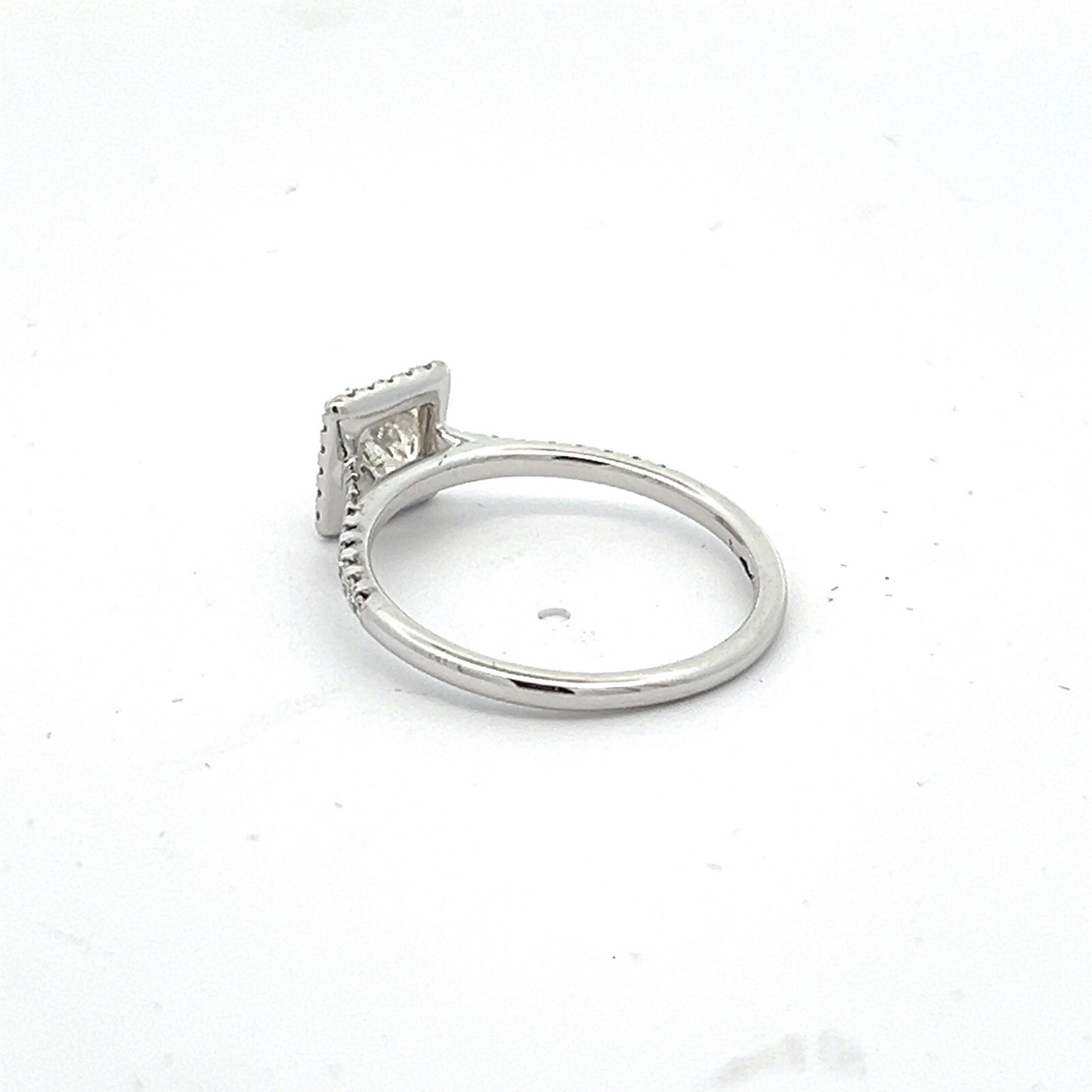 0.93ct Square Modified Brilliant Diamond Engagement Ring — GIA Certified, 14k White Gold