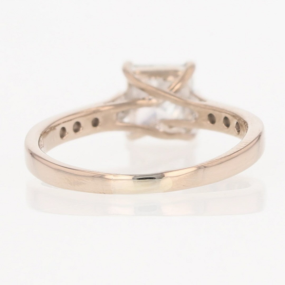 1.05ct Princess Diamond Solitaire with Accents Ring — GIA Certified, 18k White Gold